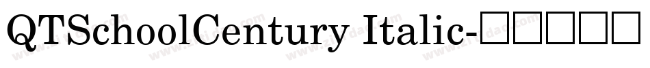 QTSchoolCentury Italic字体转换
